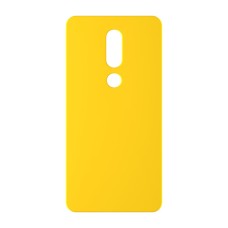 כיסוי פלסטיק קשיח ל- Nokia 7.1 בצבע - צהוב - קייס מובייל